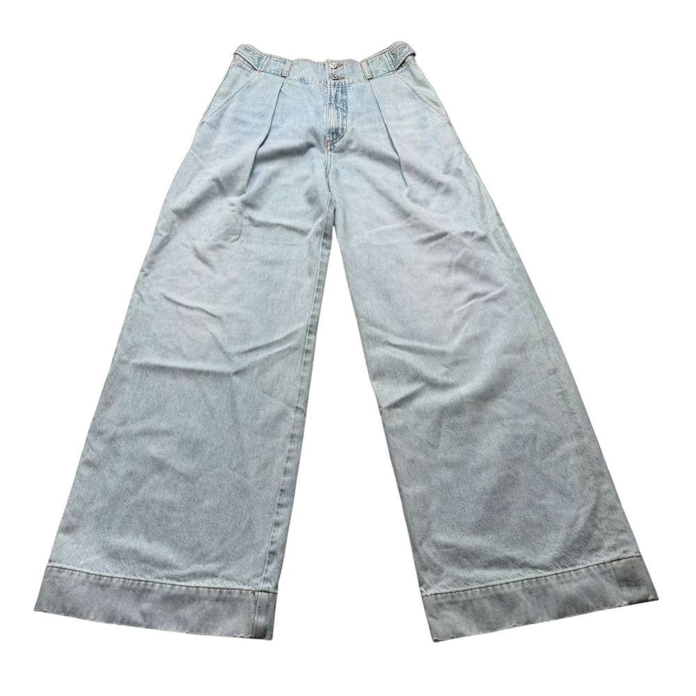 CITIZENS OF HUMANITY Paloma Trouser Jeans Wide Leg Light Blue Pleated Women's 27